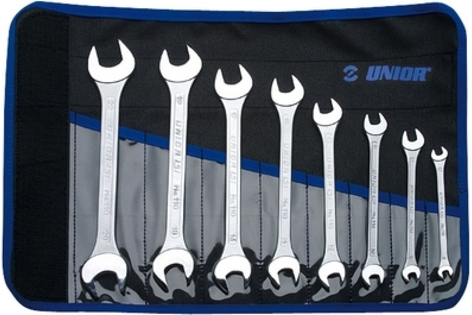 Набор рожковых ключей Unior 8 предметов в сумке-скрутке 6-22 мм 3838909154657