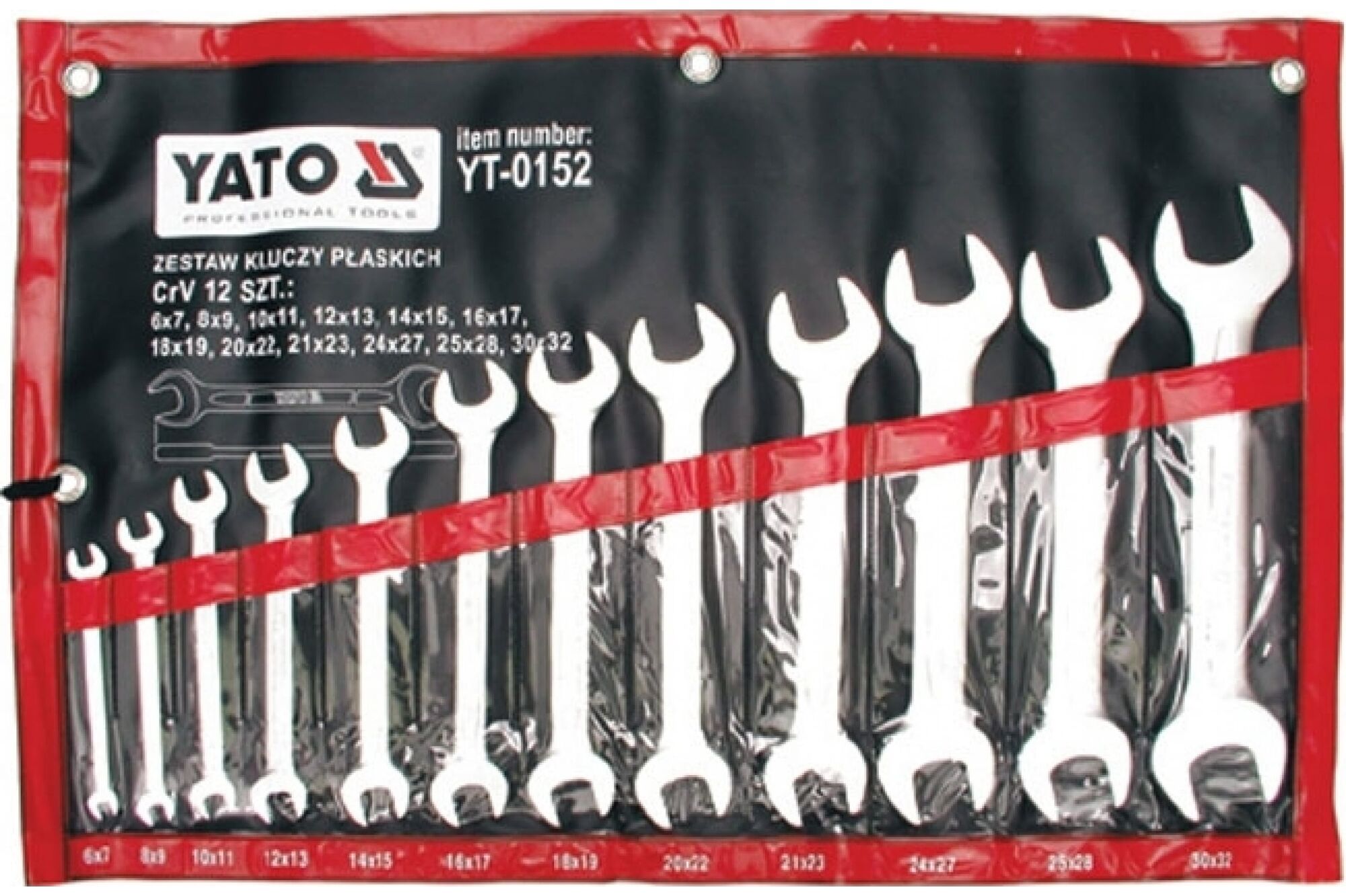 Набор рожковых ключей YATO 12 шт. 6-32 мм YT-0152