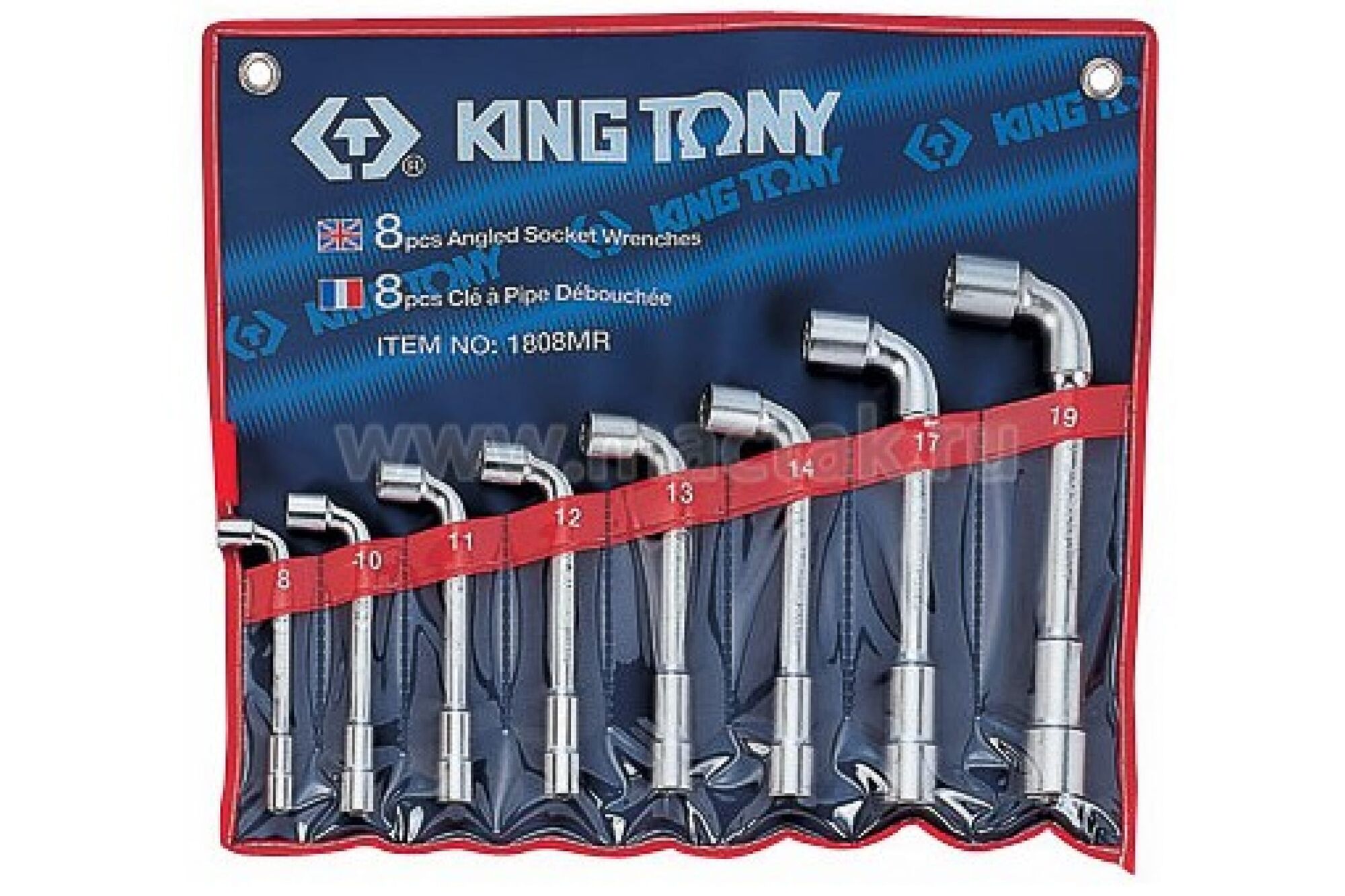 Набор торцевых L-образных ключей KING TONY 8-19 мм 1808MR