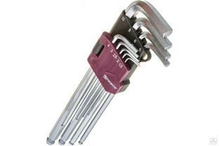 Набор торцевых шестигранных удлиненных ключей с шаром Thorvik HKLB9S H1.5-H10, 9 пр. 53087 #1