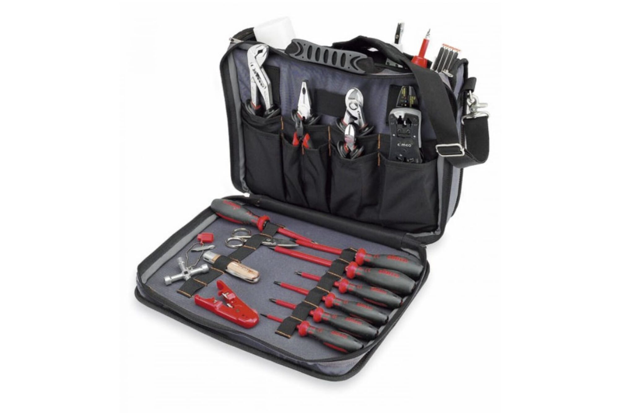 Набор-сумка профессионального инструмента DNT для мастеров-электромехаников из 34 предметов CIMCO 17 3316