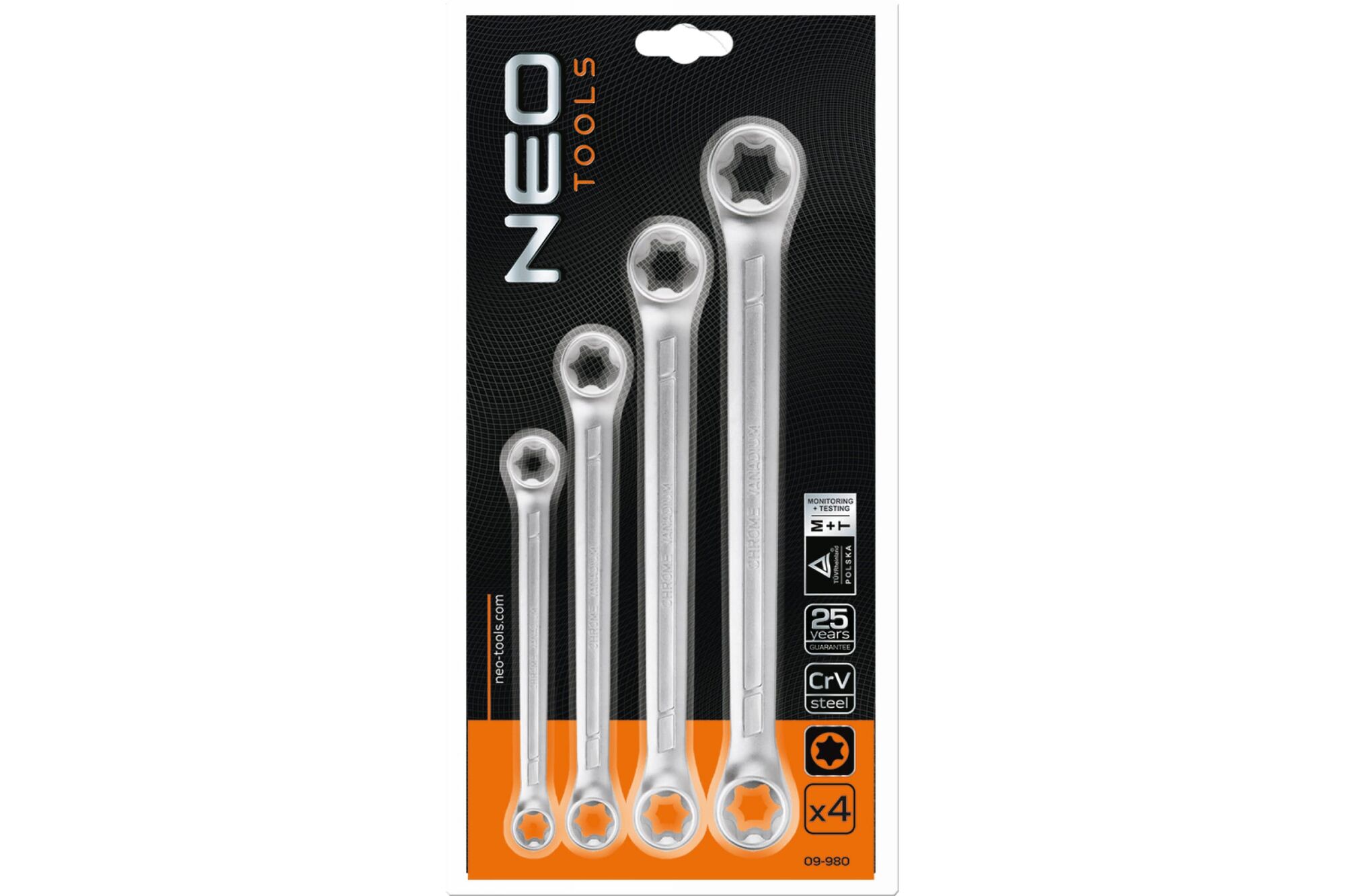Накидные ключи NEO Tools Torx, 4 шт. 09-980 2
