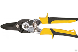 Ножницы по металлу FIT усиленные CrV Профи, прорезиненные ручки, прямые 260 мм 41573 