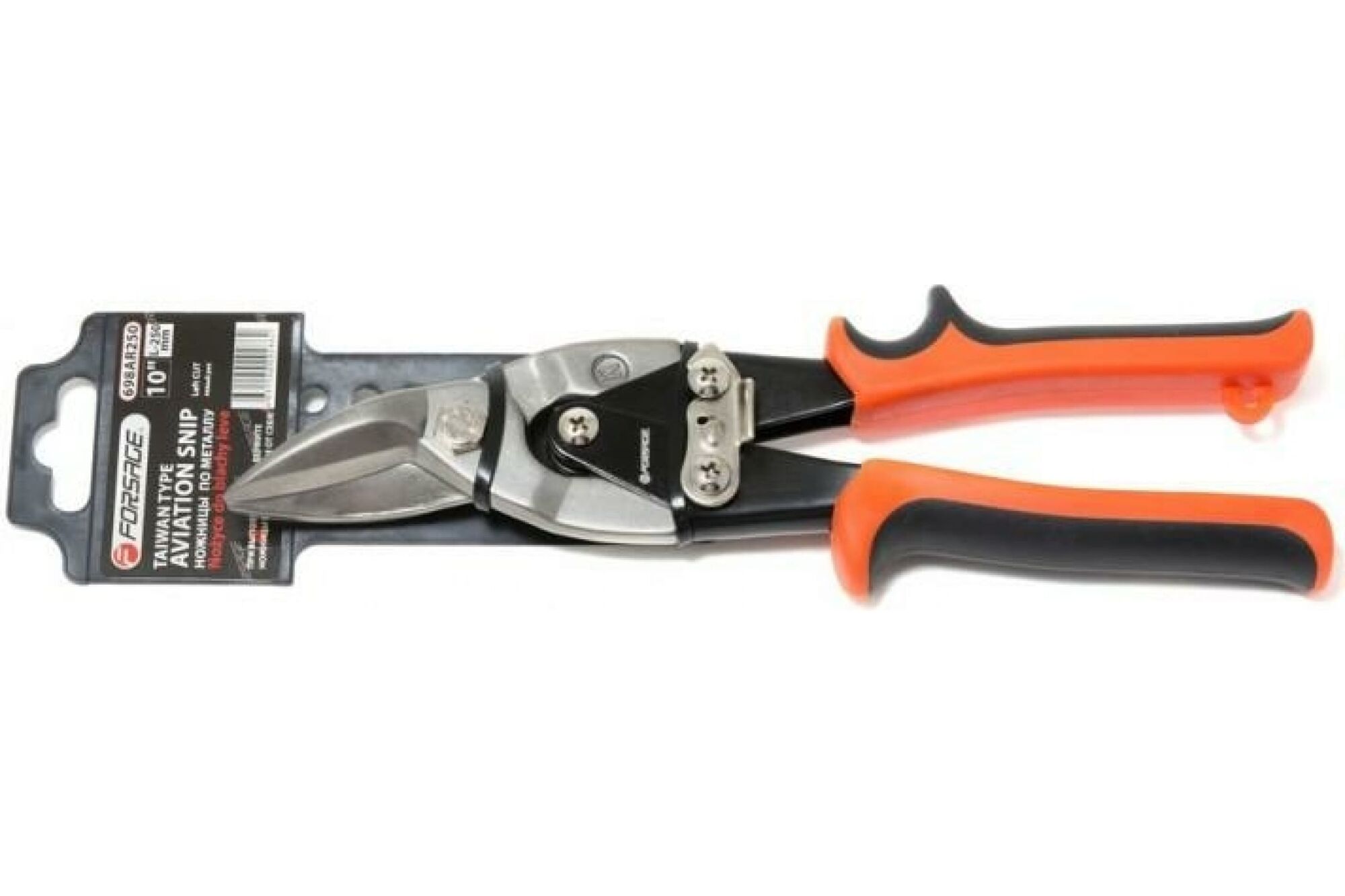 Ножницы по металлу Forsage 'левый рез' 10'-250мм, на пластиковом держателе 25990 F-698AR250