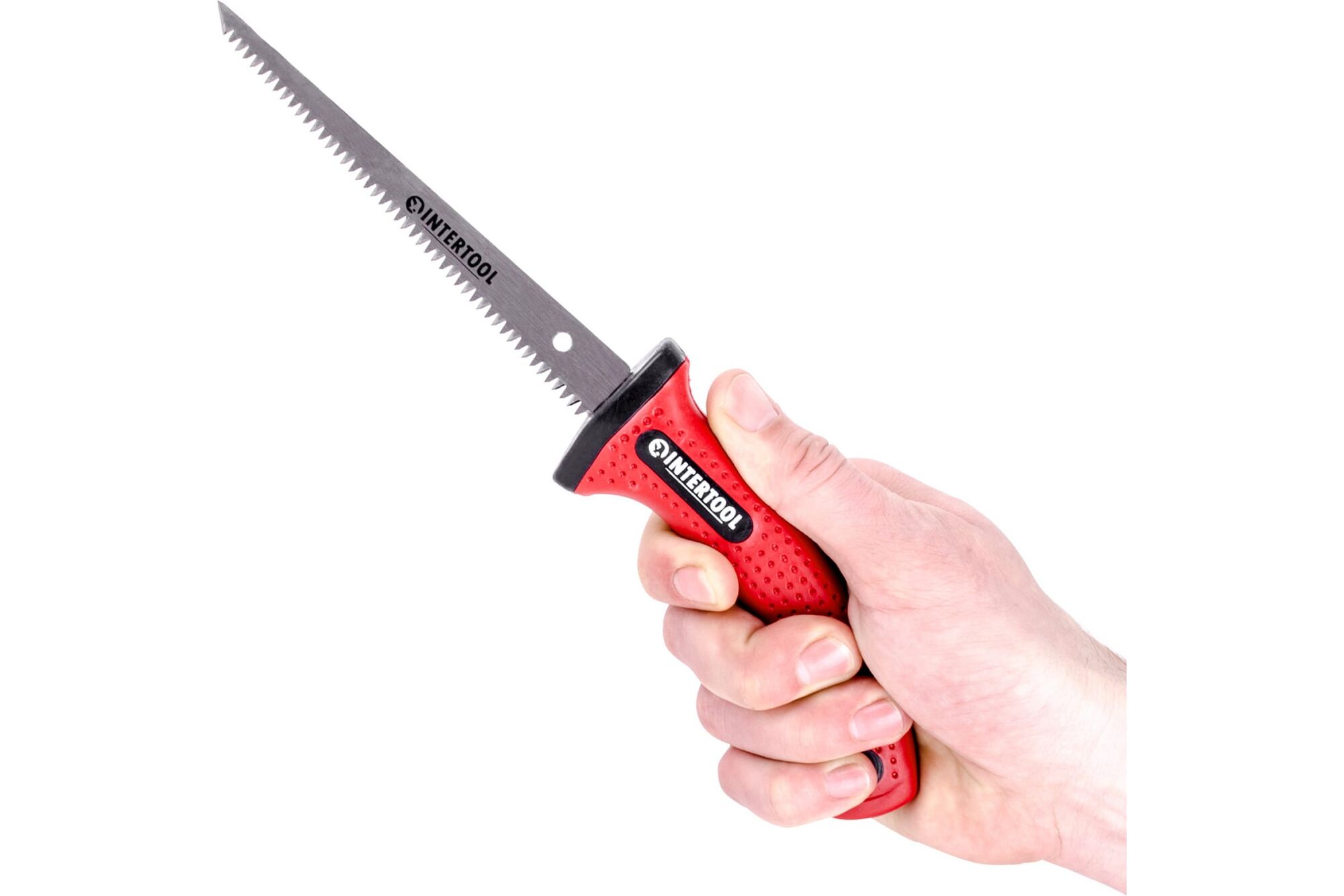 Ножовка для гипсокартонных плит INTERTOOL 150 мм, 7 зубх1 HT-3121 3