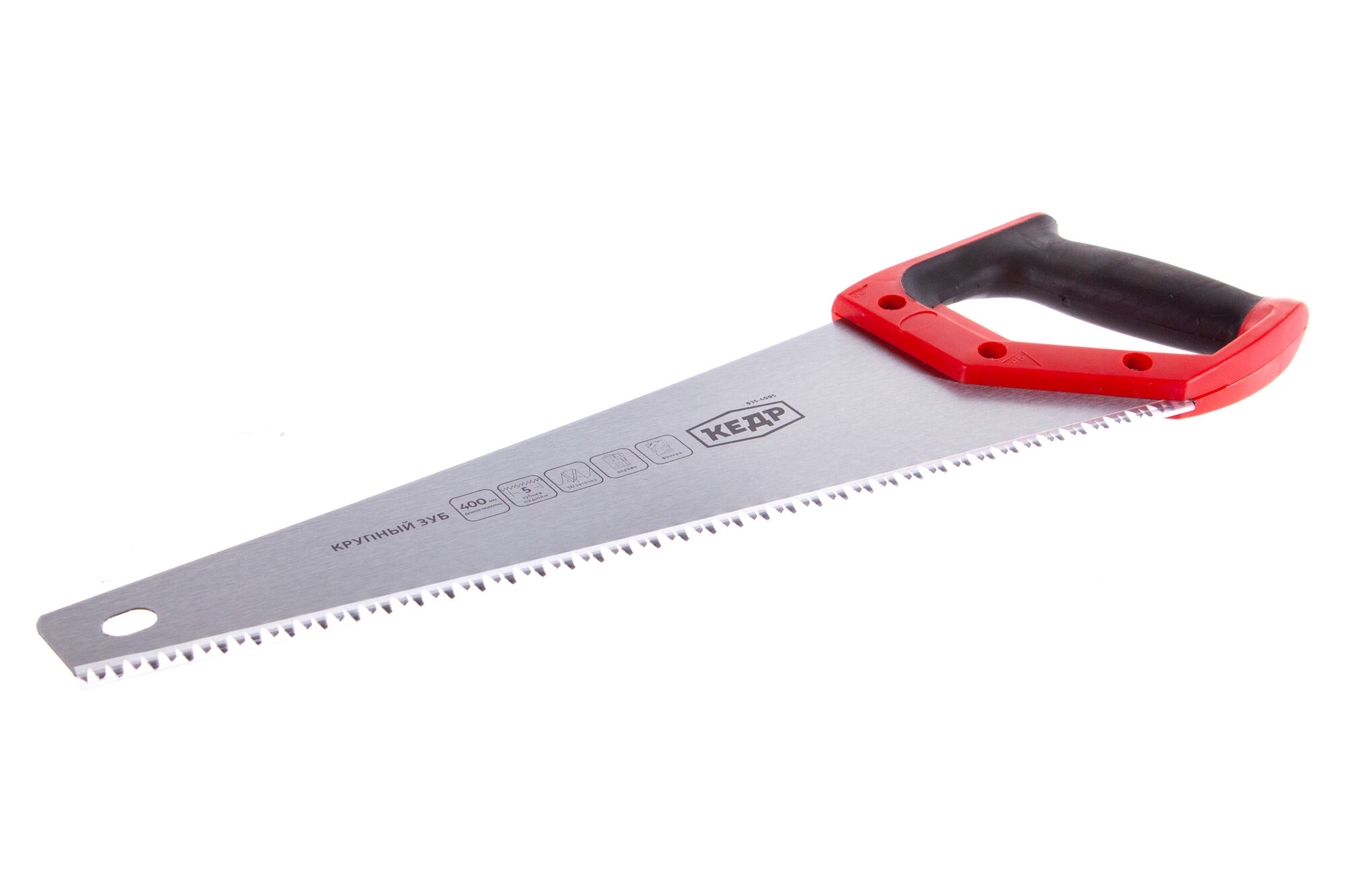 Ножовка по дереву 400 мм (3D-заточка, каленая, крупный зуб) КЕДР 035-4005 24835