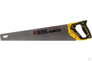 Ножовка по дереву Denzel, 500 мм, 11 TPI, зуб 3D, двухкомпонентная рукоятка 24148 #1