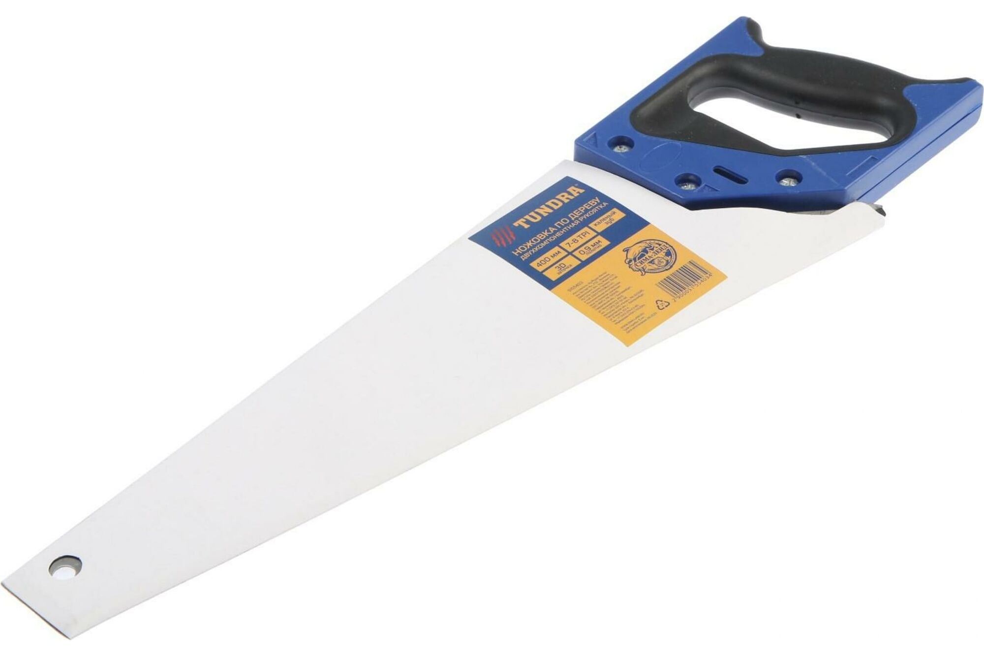 Ножовка по дереву TUNDRA 2К рукоятка, 3D заточка, каленый зуб, 7-8 TPI, 400 мм 5155403
