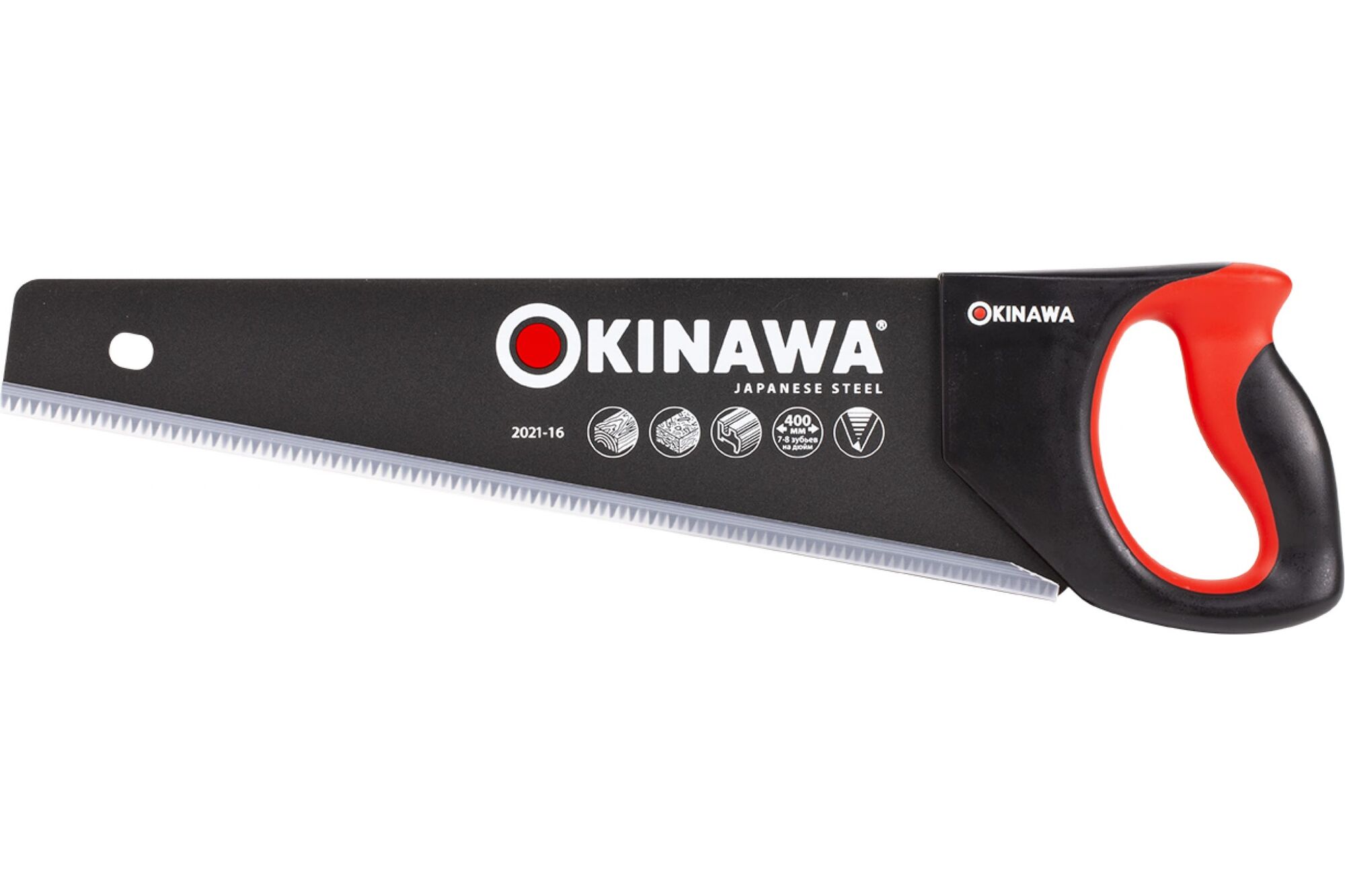 Ножовка по дереву ЦЕНТРОИНСТРУМЕНТ OKINAWA с antistick покрытием 400 мм 2021-16