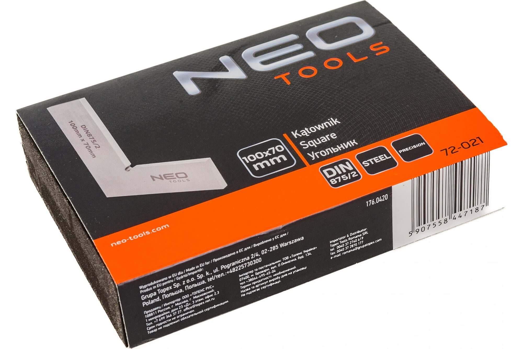 Прецизионный угольник NEO Tools DIN875/2 100x70 мм 72-021, цена в  Екатеринбурге от компании ГЛОБАЛСТРОЙРТИ