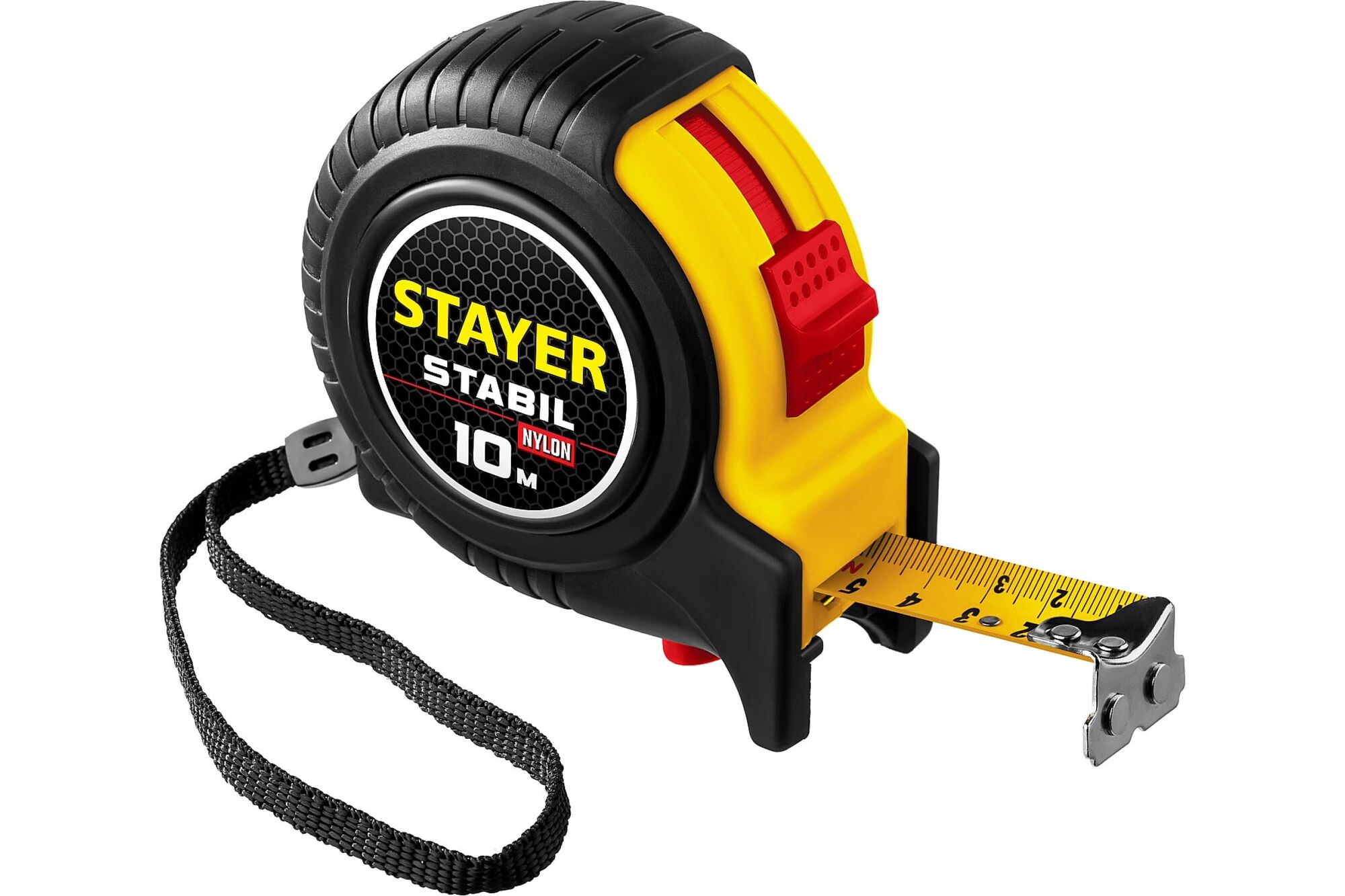 Профессиональная рулетка с двухсторонней шкалой STAYER Stabil 10 м х 25 мм 34131-10_z02