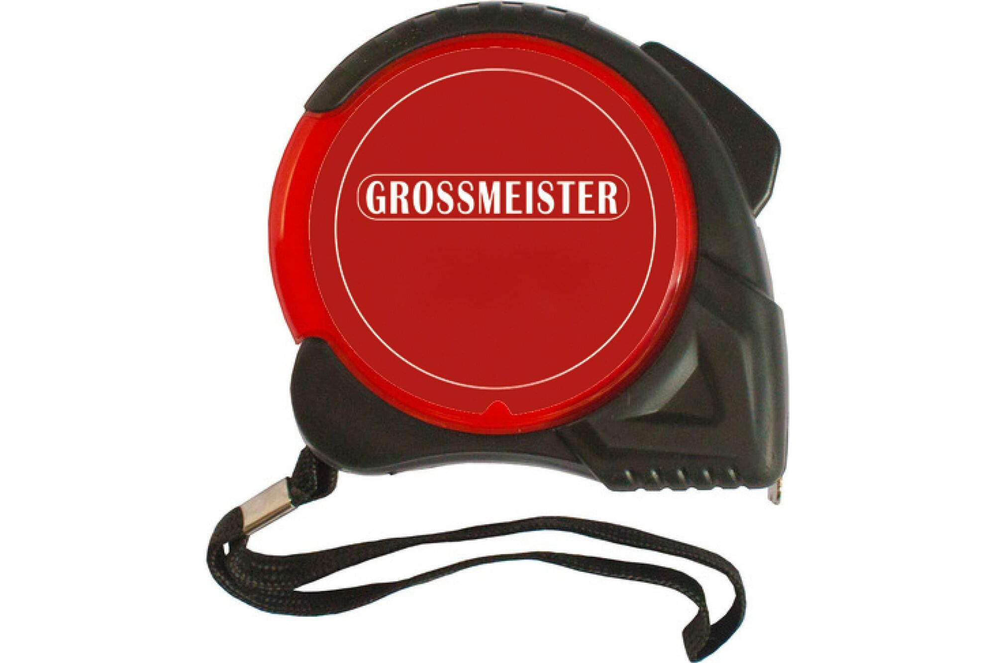 Рулетка GROSSMEISTER резинопластиковый корпус, белое полотно, 7,5 м х 25 мм 009105003