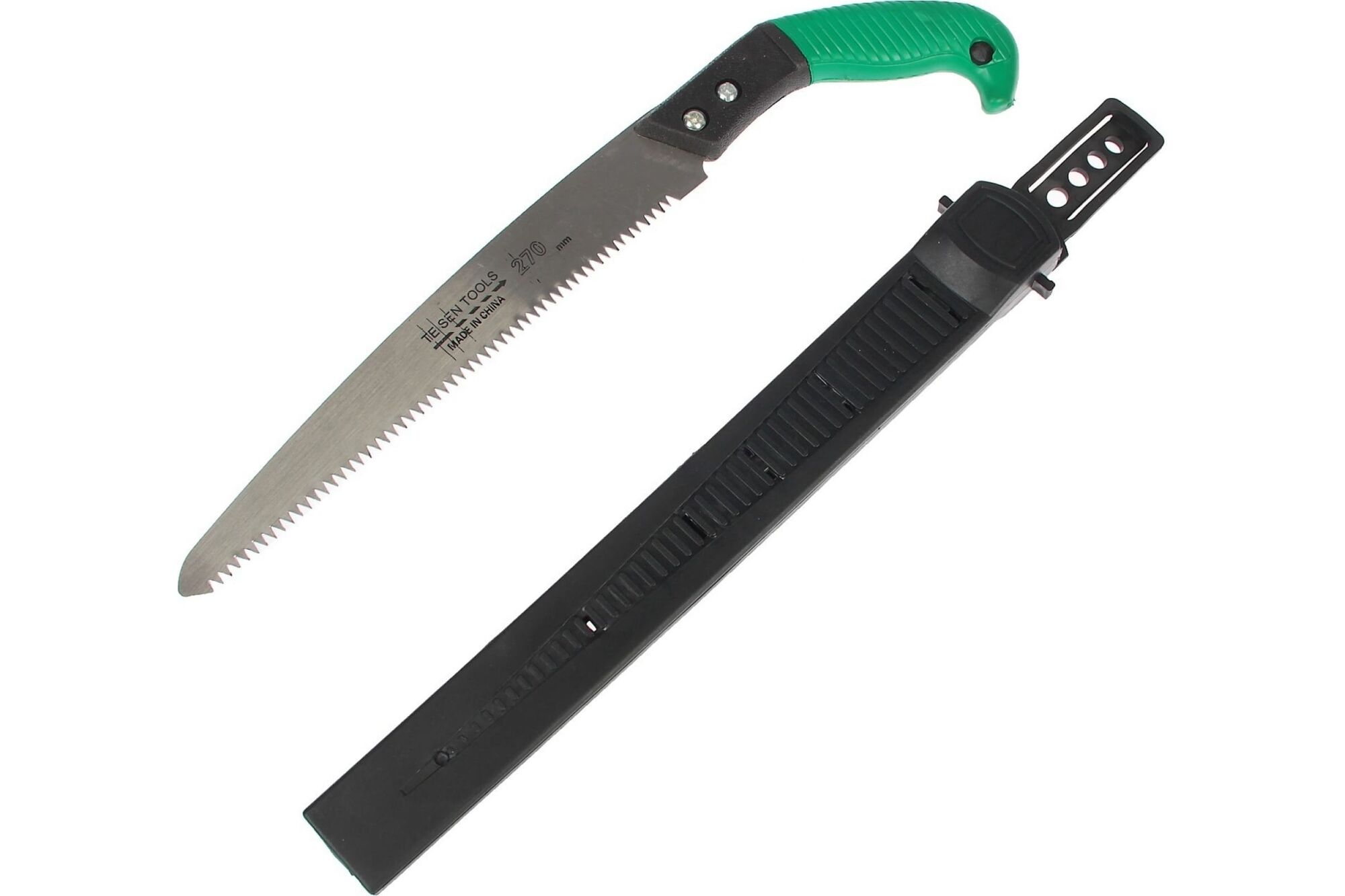 Садовая ножовка Greengo 27 см, ножны, рукоять пластик 3028604