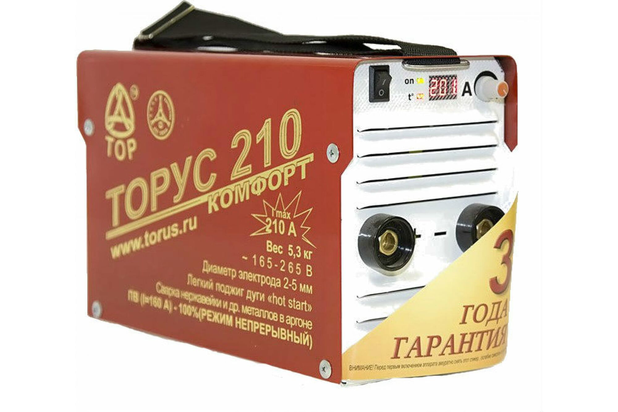 Сварочный аппарат с комплектом проводов Торус 210 ТОРУС