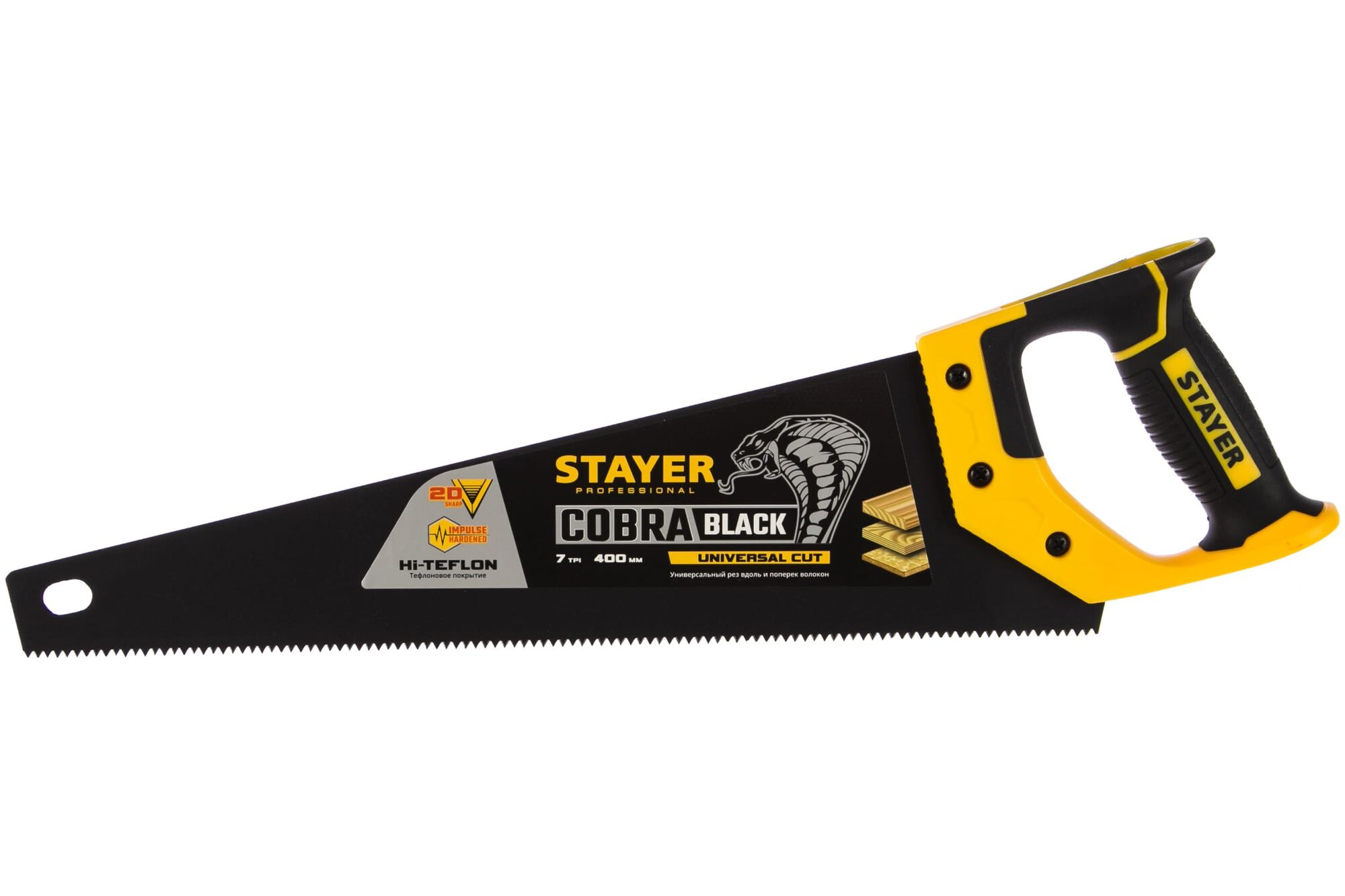 Универсальная ножовка пила Stayer 'Cobra BLACK' 400 мм, 7TPI 2-15081-40_z01