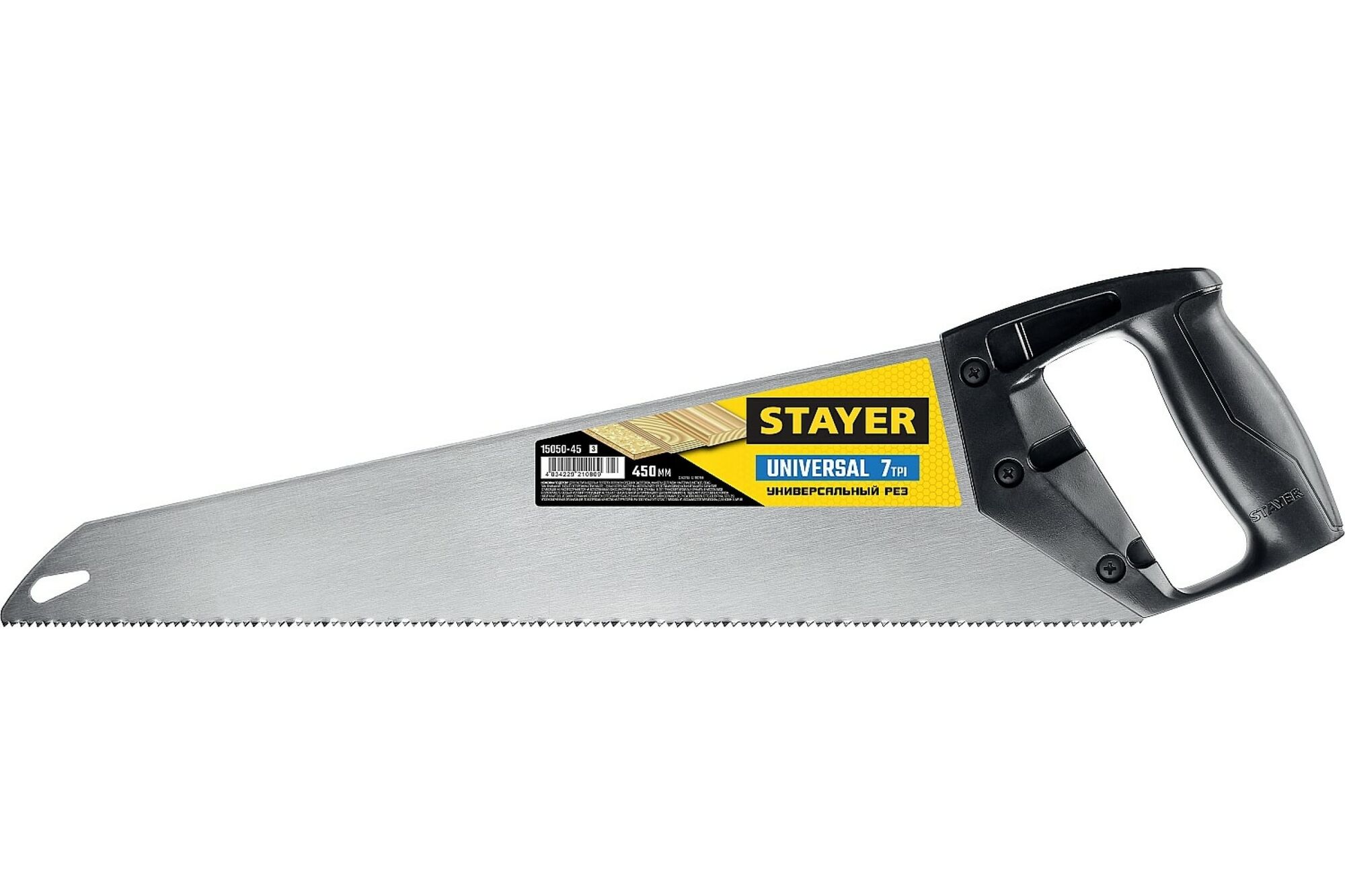 Универсальная ножовка пила Stayer 'Universal', 450 мм, 7TPI, 15050-45_z03