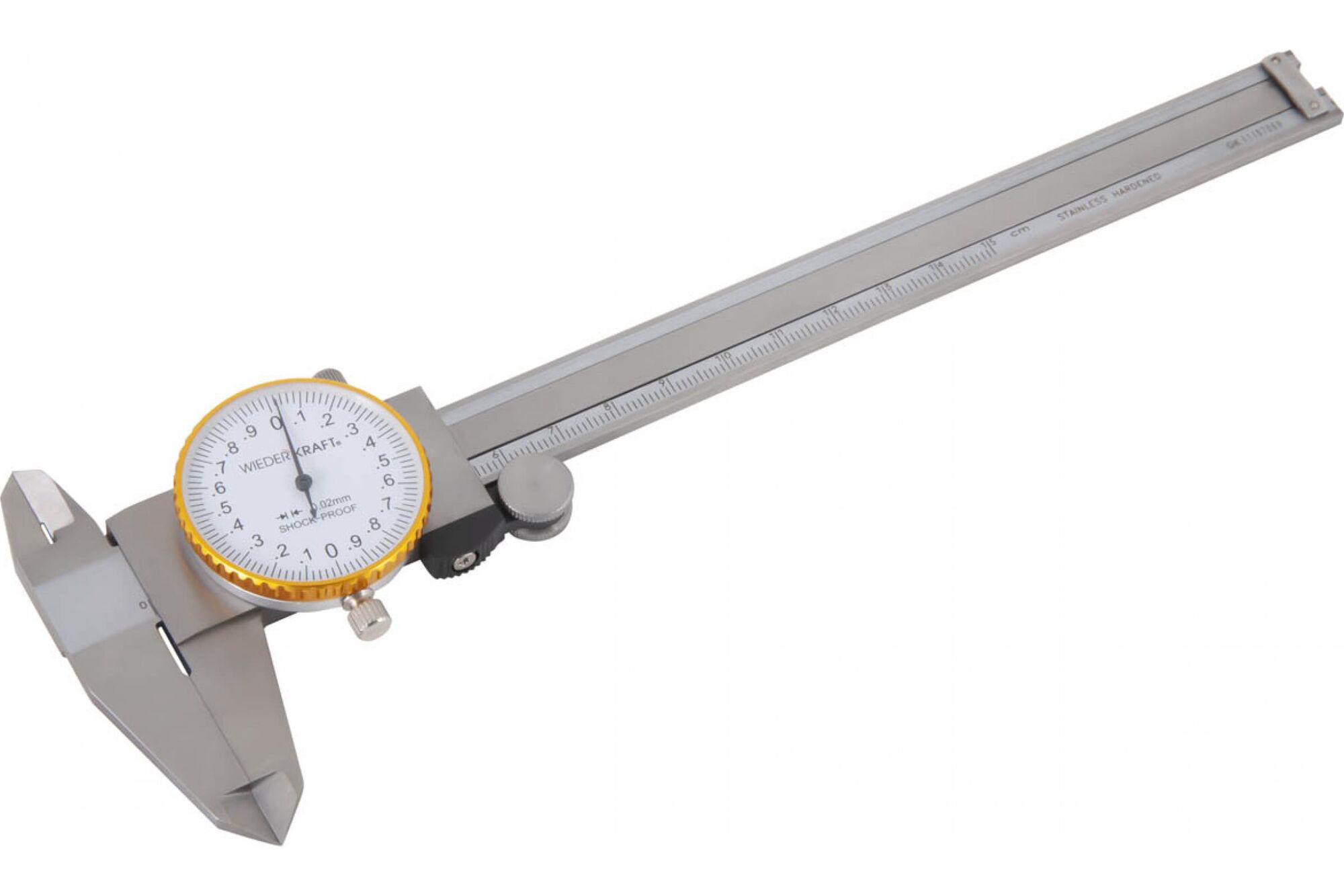 Штангенциркуль WIEDERKRAFT 0-150 мм, 0.02 мм, с отсчетом по круговой шкале WDK-MF15002