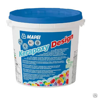 Затирка Mapei Kerapoxy Мапей Керапокси Desing № 734 глянцевый зеленый 3 кг 