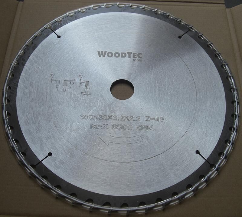 Пила дисковая Ø300 х 30 х 3,2/2,2 Z48 WZ продольное/поперечное WoodTec (ИН 299121)