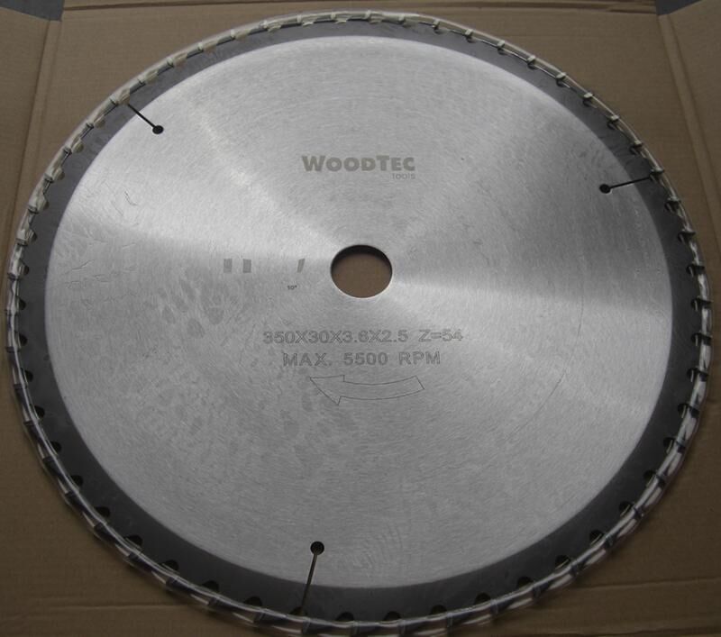 Пила дисковая Ø350 х 30 х 3,6/2,5 Z54 WZ продольное/поперечное WoodTec (ИН 299126)