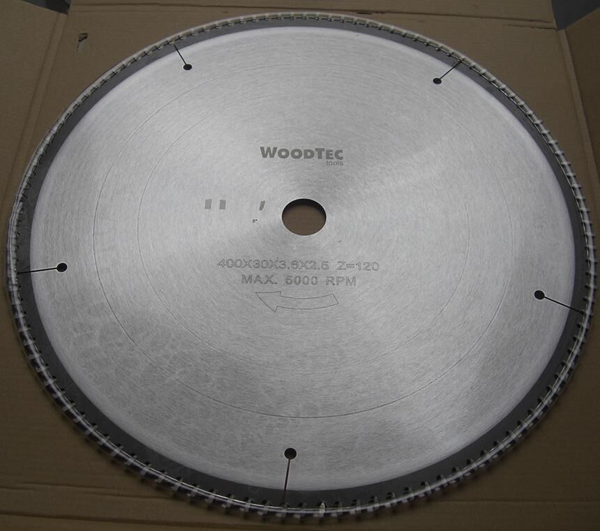 Пила дисковая Ø400 х 30 х 3,6/2,5 Z120 WZ поперечное WoodTec (ИН 299129)