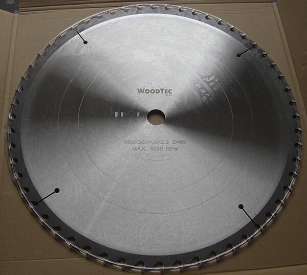 Пила дисковая Ø500 х 30 х 4,0/2,8 Z56 WZ продольное/поперечное WoodTec (ИН 299138)