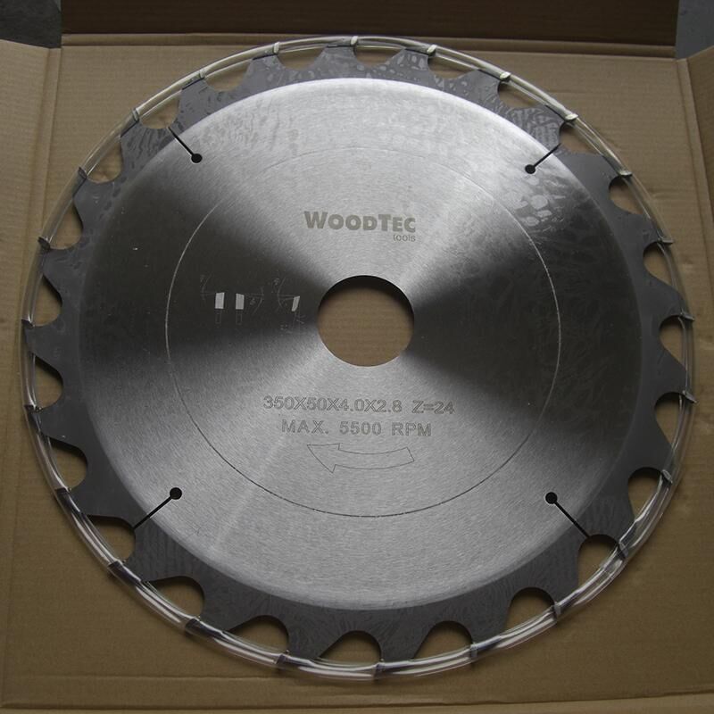 Пила дисковая Ø350 х 50 х 4,0/2,8 Z24 WZ продольное WoodTec (ИН 299128)