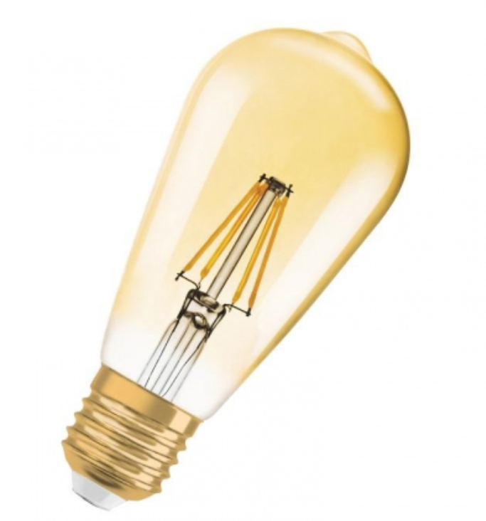 Лампа филаментная светодиодная капля Osram LED Vintage CLAS 1906 LED DIM GOLD 55 7,5W/825 E27 725Lm
