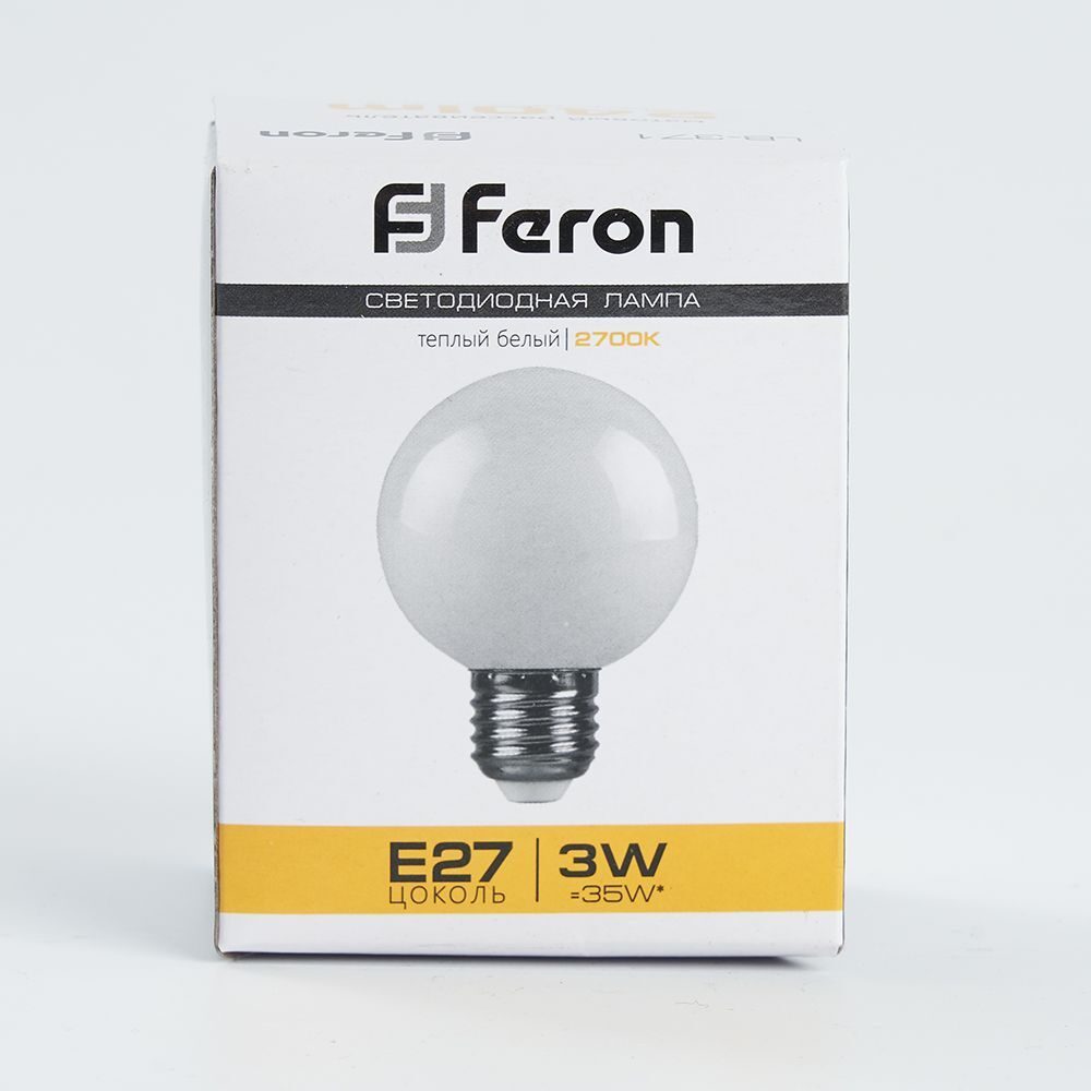 Лампа для Белт-лайт Feron LB-371 E27 3W 2700K теплый белый матовый FERON 25903