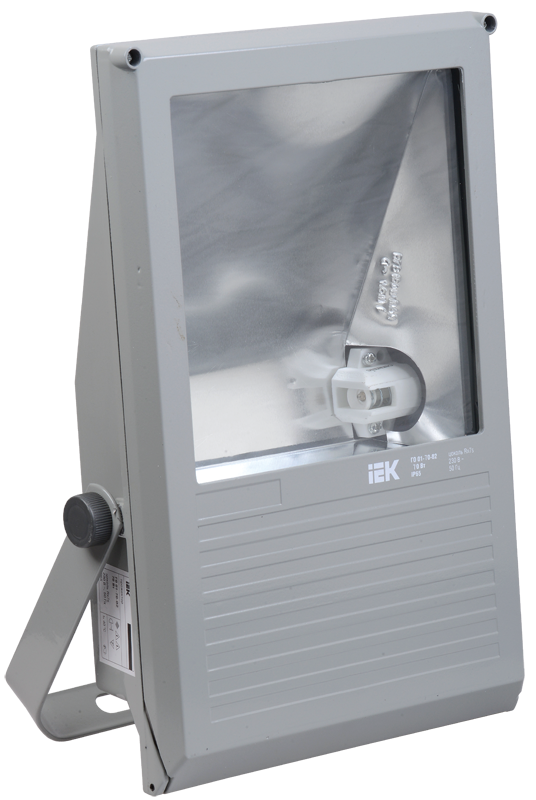 Прожектор металлогалогенный ИЭК ГО01-70-02 серый асимметричный, 70W RX7s IP65 435x242x87 мм