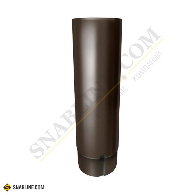 Труба водосточная металлическая коричневая, 90x3000 мм