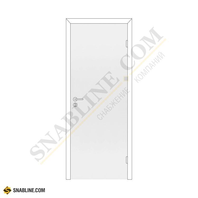 Дверное полотно OLOVI (ОЛОВИ) крашенное без механизма замка (белый), M8x21 мм 40x725 мм h=2040 мм