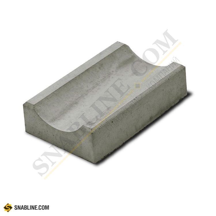 Водосток серый бетонный, 500x160x50 мм