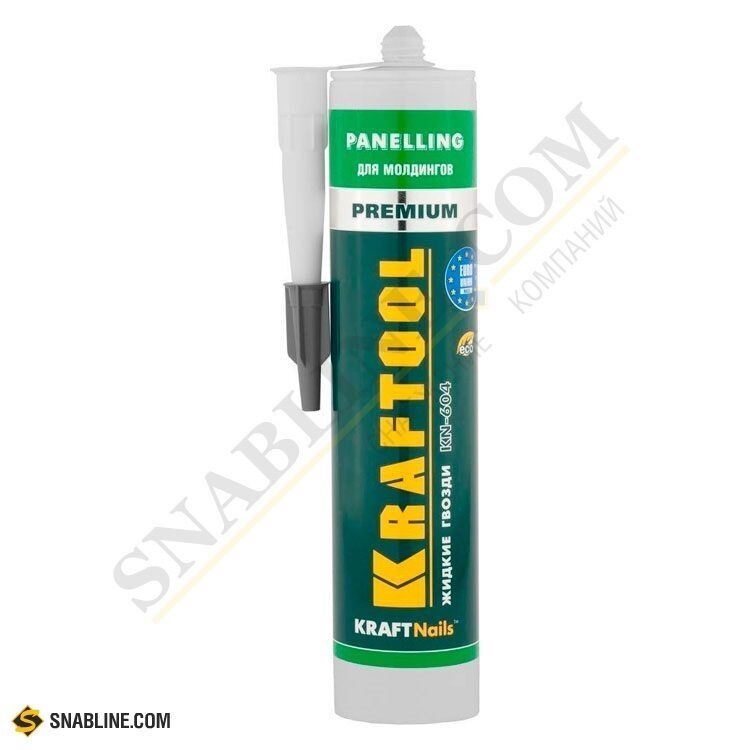 Клей монтажный KRAFTOOL KraftNails Premium KN-604 для молдингов панелей и керамики без растворителей, 310 мл