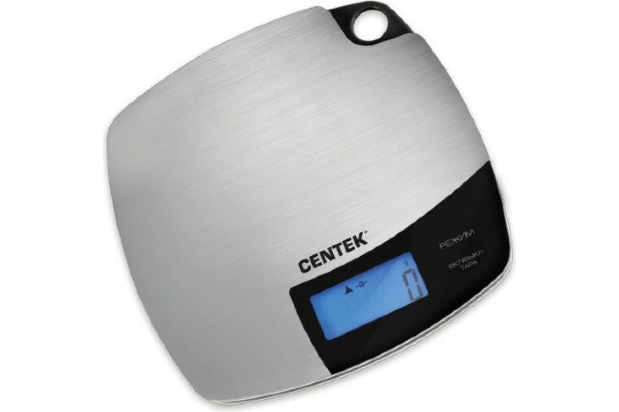 Кухонные весы Centek сталь, сенсор, LCD- 59х27 с подсветкой, t в комнате, max 5 кг, шаг 1 г CT-2463