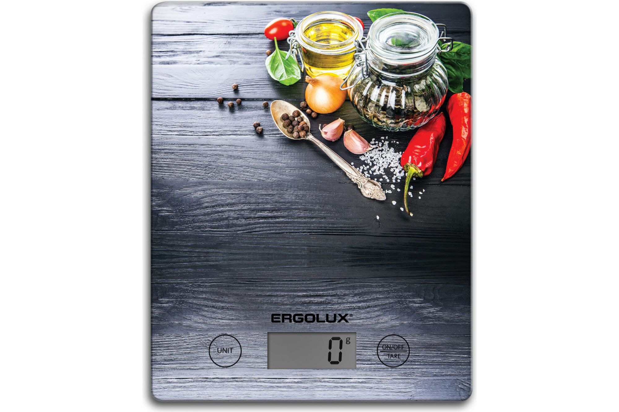 Кухонные весы ERGOLUX ELX-SK02-С02 черные, специи до 5 кг, 195х142 мм 13601