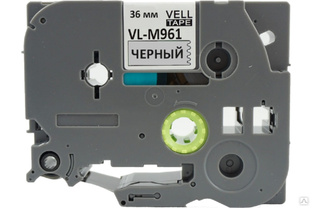 Лента Vell VL-M961 Brother TZE-M961, 36 мм, черный на металлизированном, для PT9700/P900W 319979 #1
