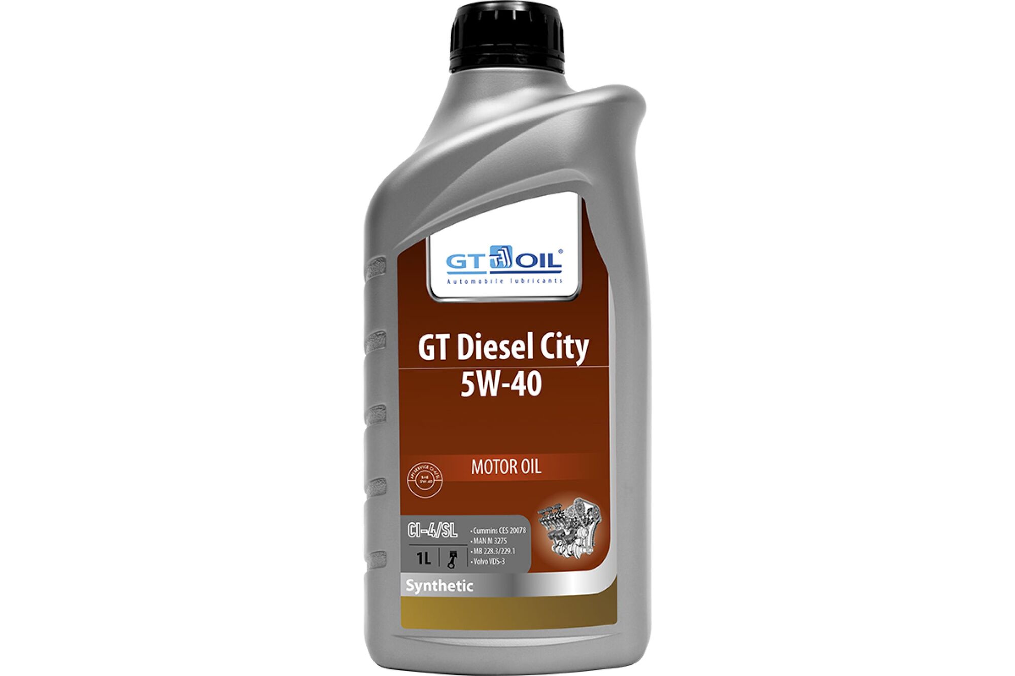Масло моторное Diesel City, SAE 5W-40, API CI-4/SL, 1 л GT OIL 8809059408261