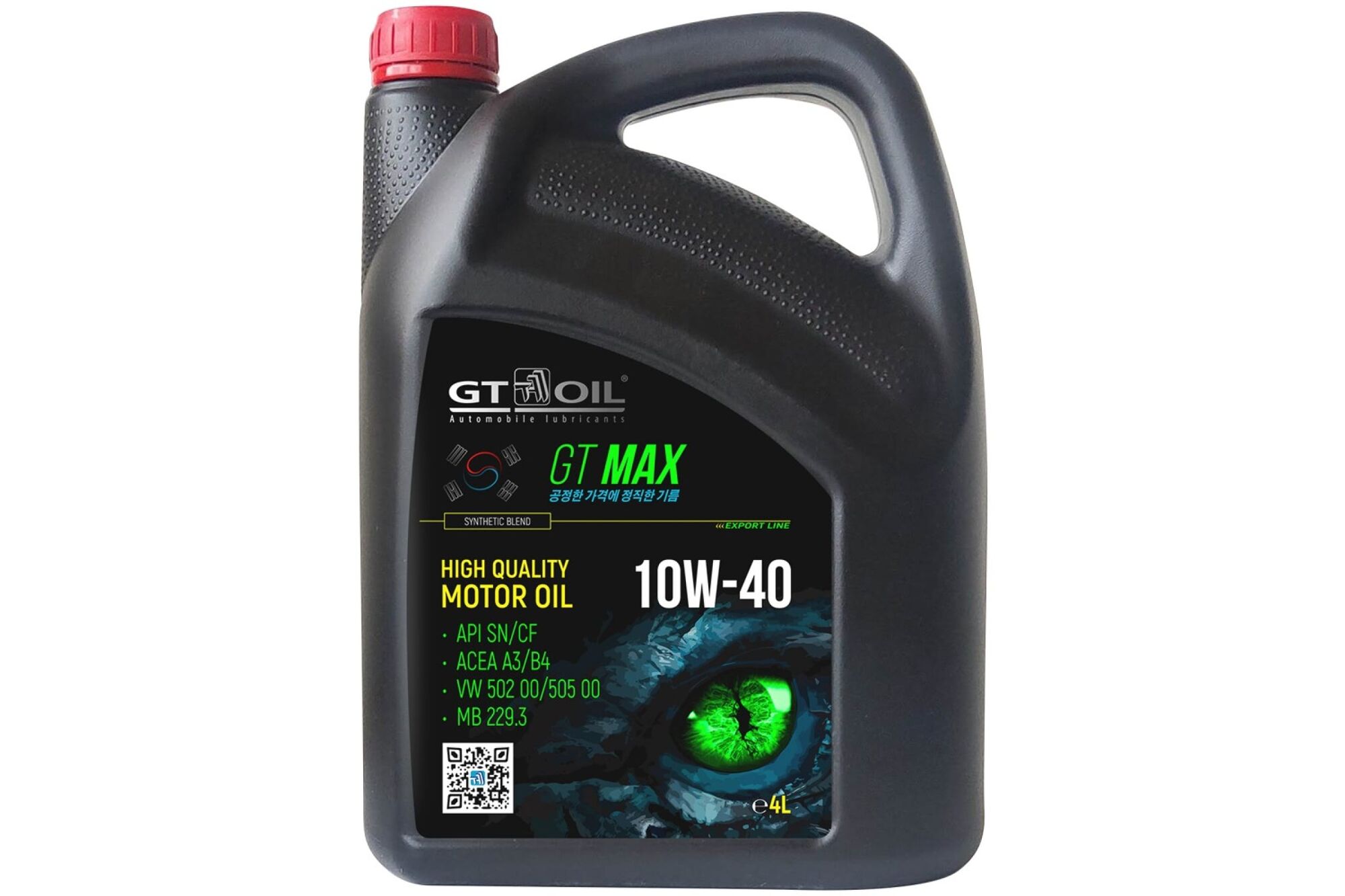 Масло GT OIL Max SAE 10W-40 API SN/CF, 4 л 8809059410004 GT Oil
