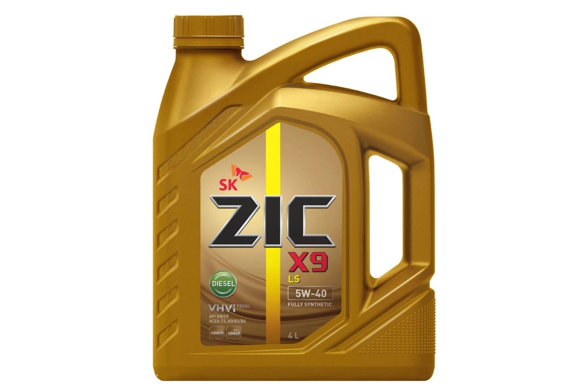 Масло синтетическое (X9 LS, 5w40, Diesel SN/CF, 4 л, MB-Approval 229, dexos2) для легковых авто ZIC 162609