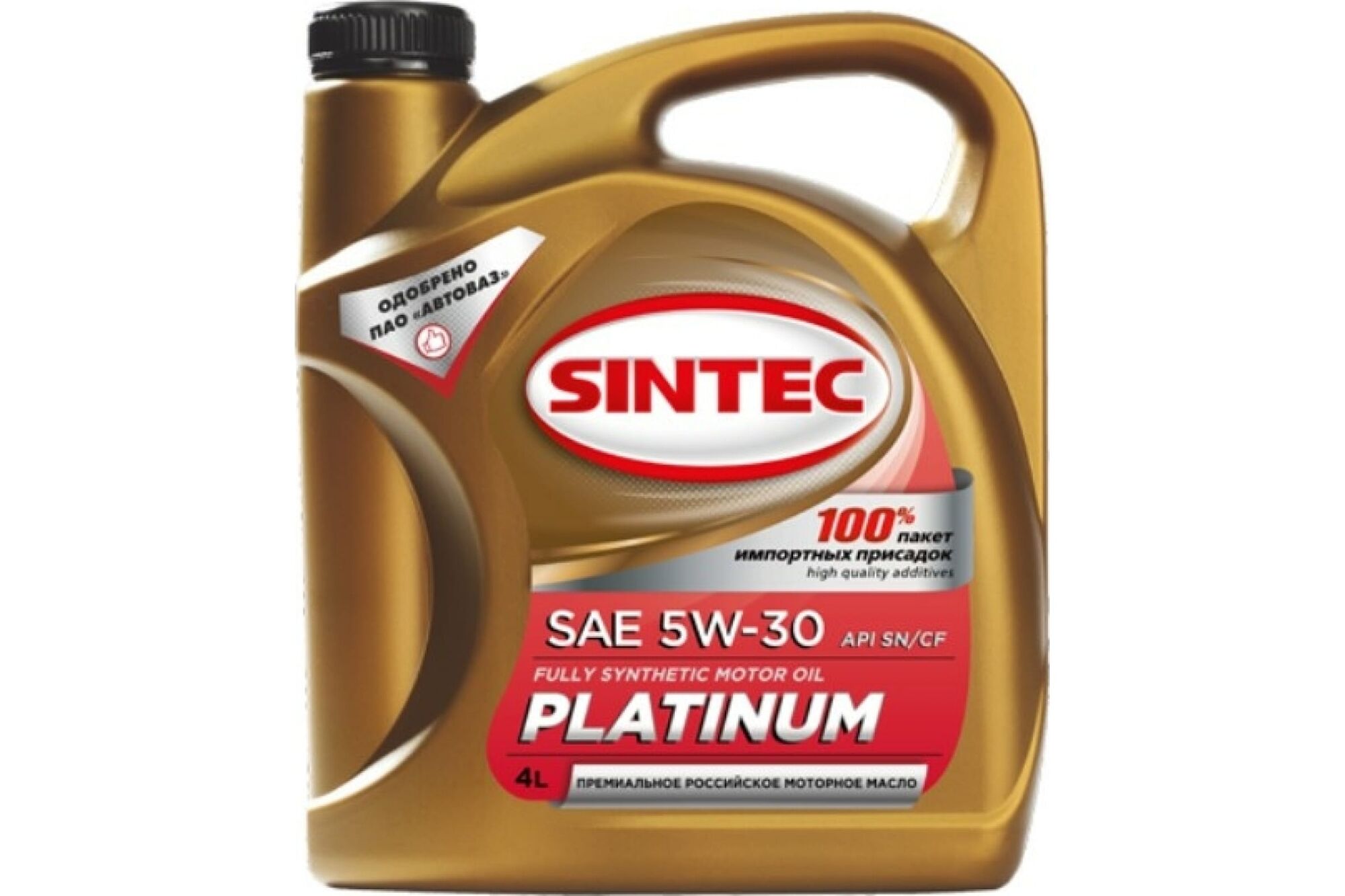 Масло моторное синтетическое SINTEC PLATINUM (4 л, 5W-30, SN/CF) Обнинскоргсинтез 801939