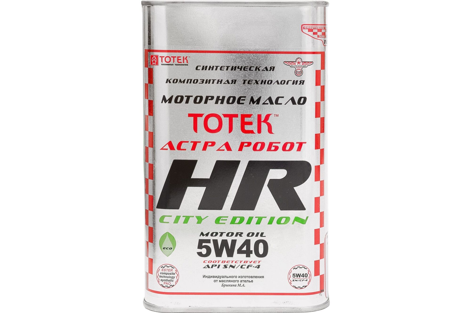 Моторное масло ТОТЕК Астра Робот City Edition HR 5W40 1 л HRCE540001 Тотек
