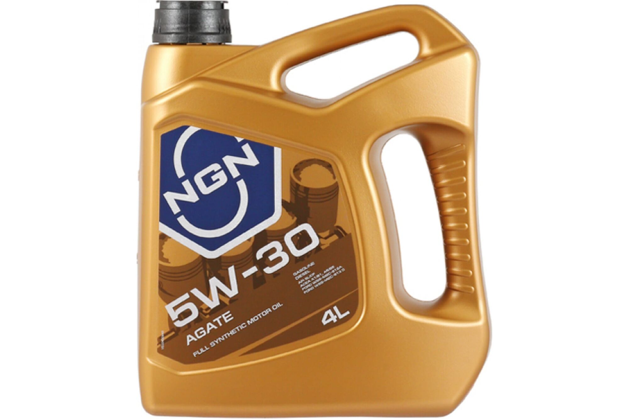 Моторное синтетическое масло NGN 5W-30 SM/CF AGATE, 4 л V172085324