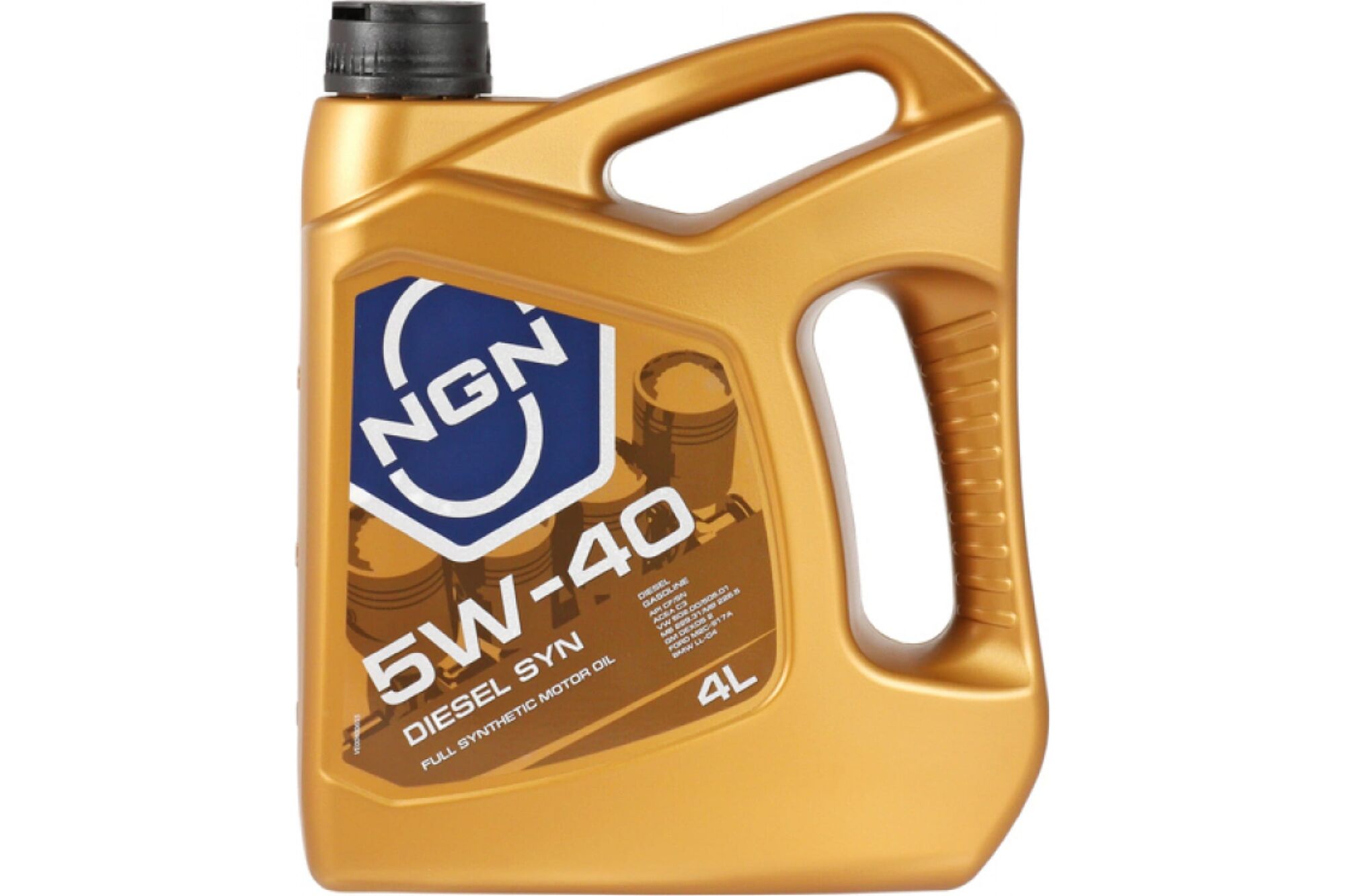 Моторное синтетическое масло NGN 5W-40 CF/SM DIESEL SYN, 4 л V172085330