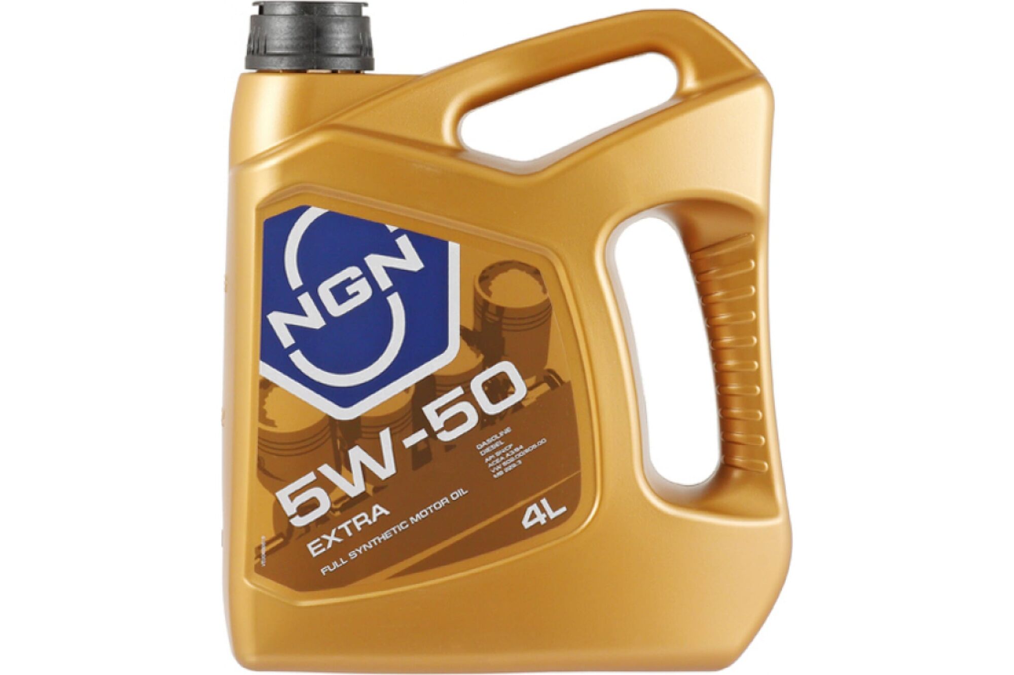 Моторное синтетическое масло NGN 5W-50 SN/CF EXTRA, 4 л V172085303 GM