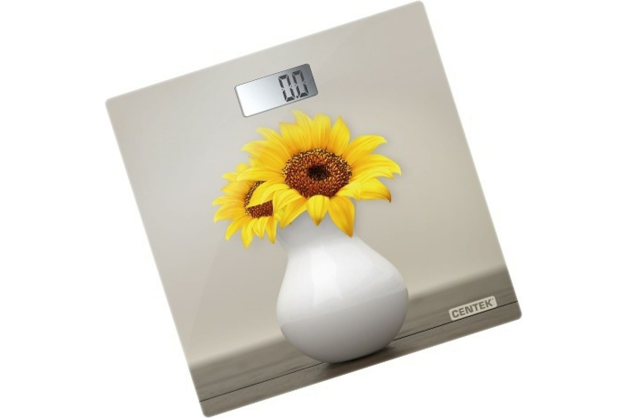 Напольные электронные весы Centek Sunflower 180 кг, 0,1 кг, LCD 65x28, размер 28х28 см CT-2428 Sunflower