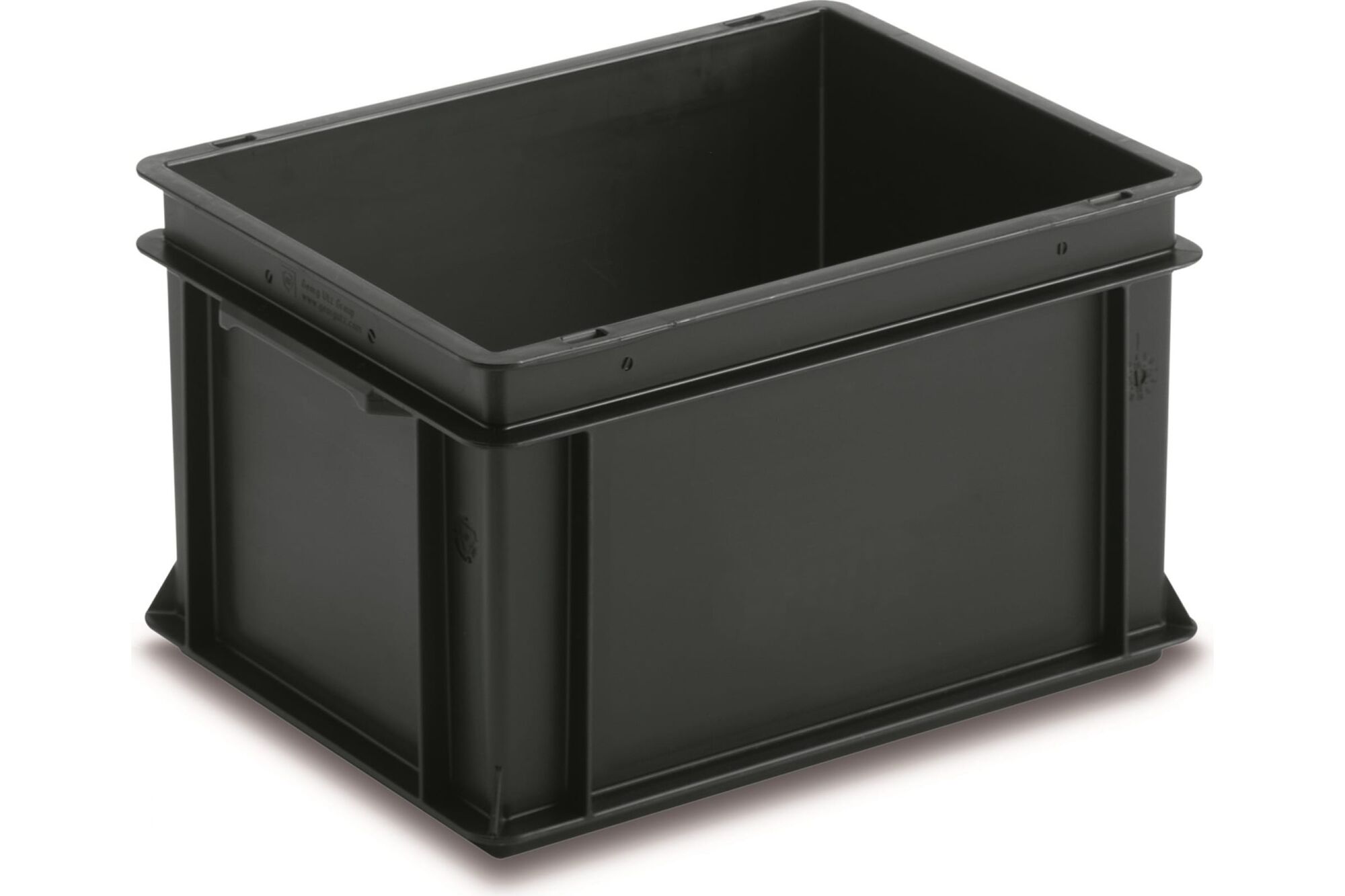 Пластиковый контейнер Georg Utz RAKO 400x300x220 мм, антистатический ESD цвет черный W3-204P-0.EL.0170