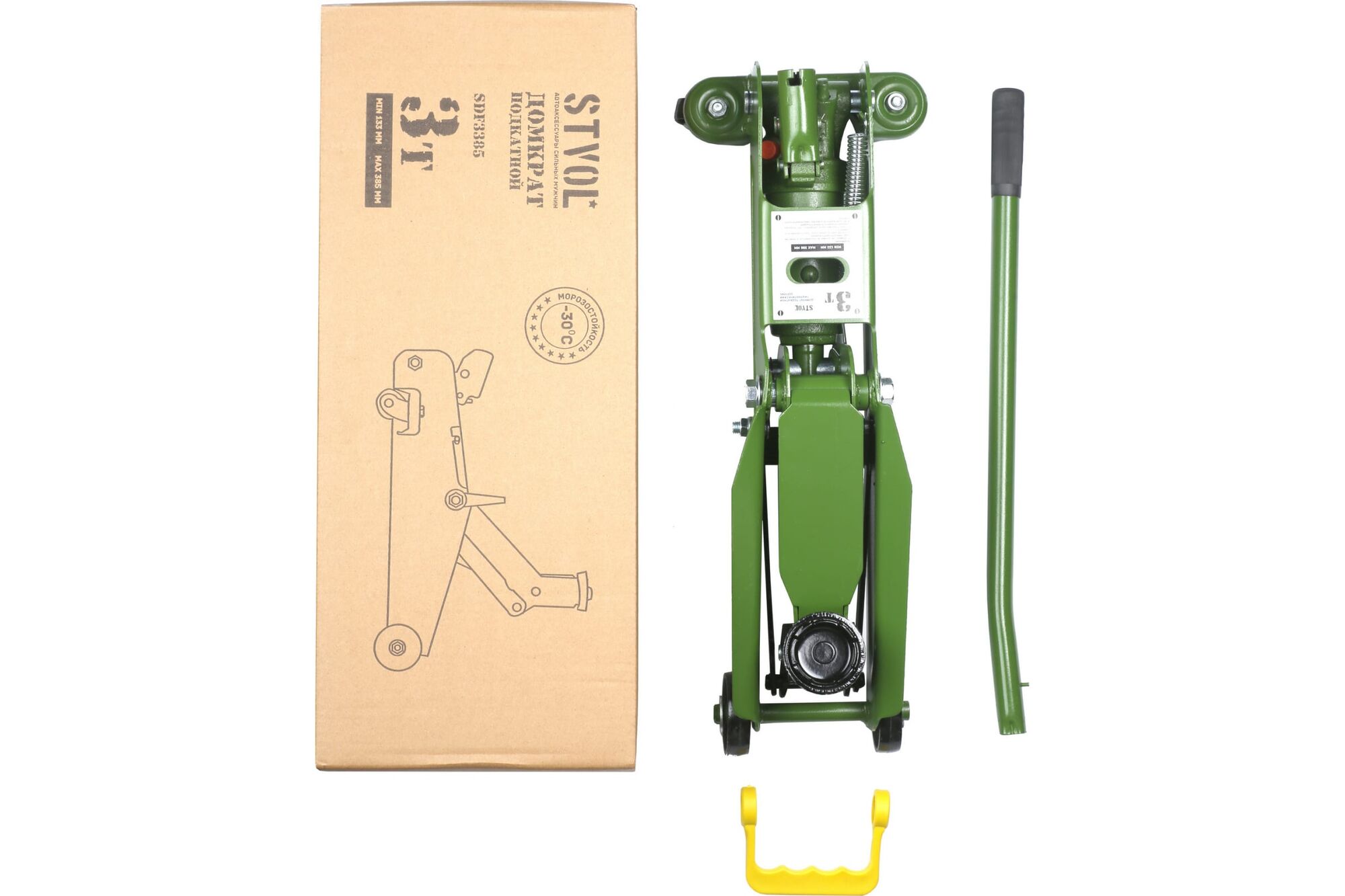 Подкатной домкрат Stvol 3 т 133-385 мм SDF3385, цена в Екатеринбурге от  компании ГЛОБАЛСТРОЙРТИ