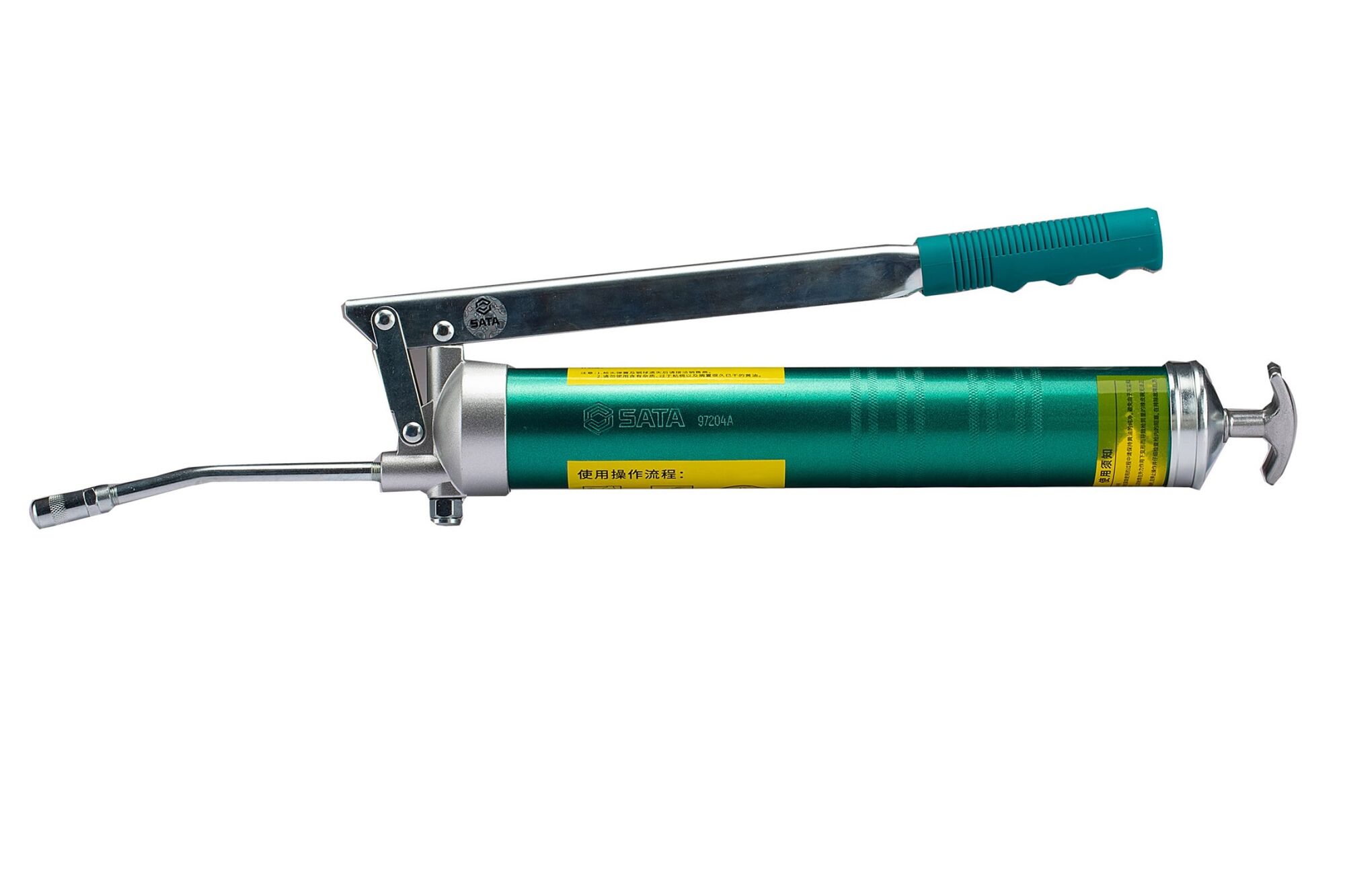 Рычажный шприц для смазки Sata 600 мл с удлинённой ручкой 97204А