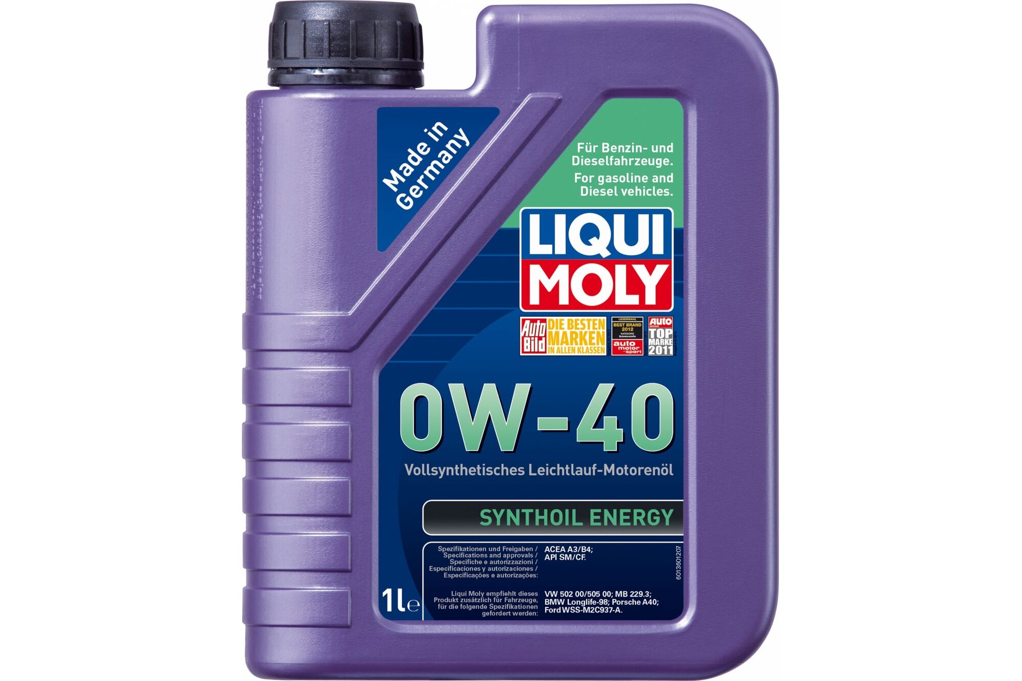 Синтетическое моторное масло 1 л 0W-40 LIQUI MOLY Synthoil Energy 1922 Liqui Moly